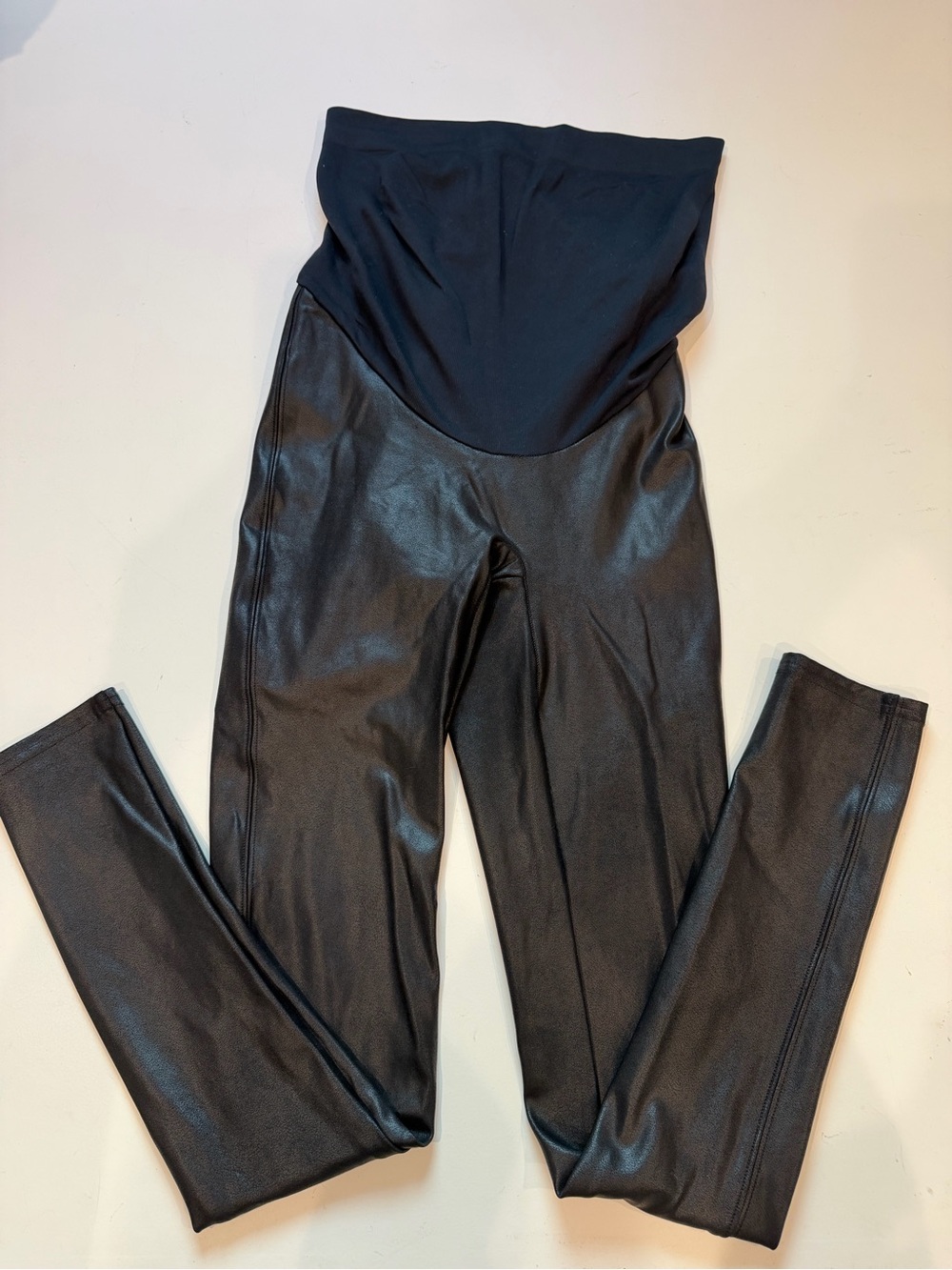 Spanx Faux Leather Maternity Leggings